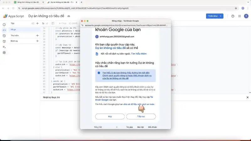 Hướng dẫn chi tiết tạo file học từ vựng trên Google Sheet