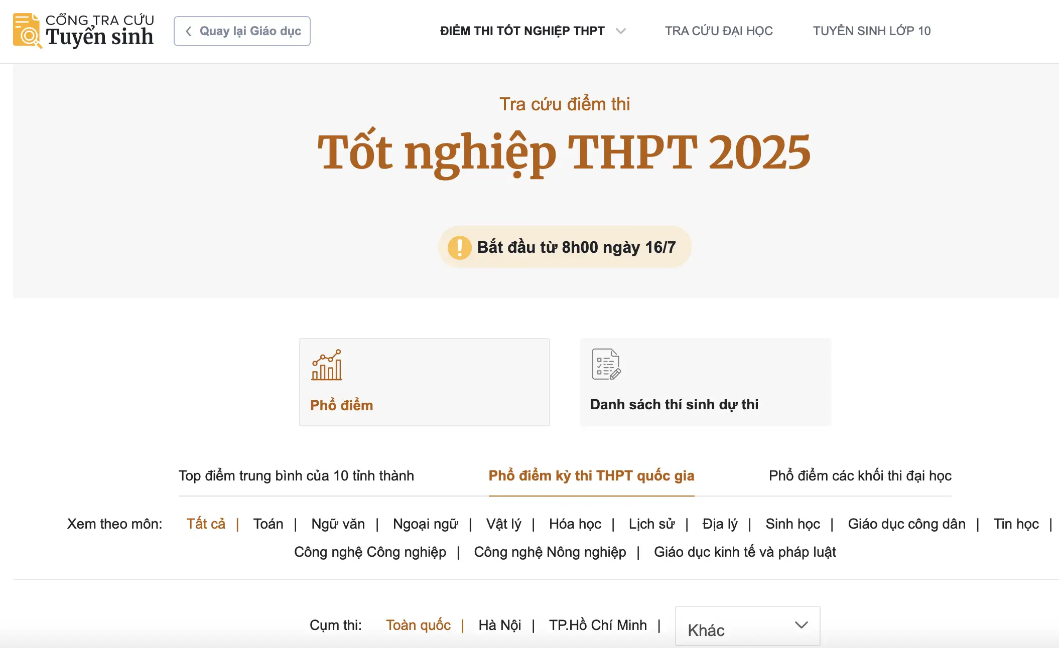 Tra cứu điểm thi THPT 2025: Ở đâu, khi nào và như thế nào?